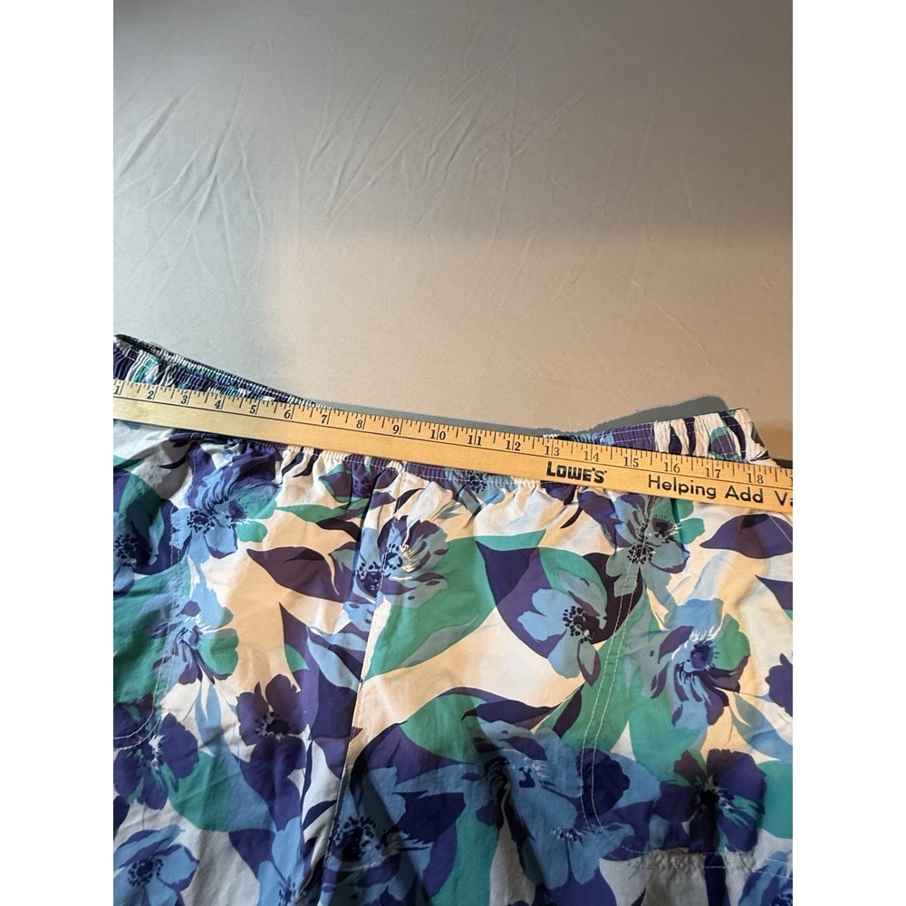 Columbia PFG Blue/Green Tropical Print Womens Shorts Size 1X - Picture 2 of 8